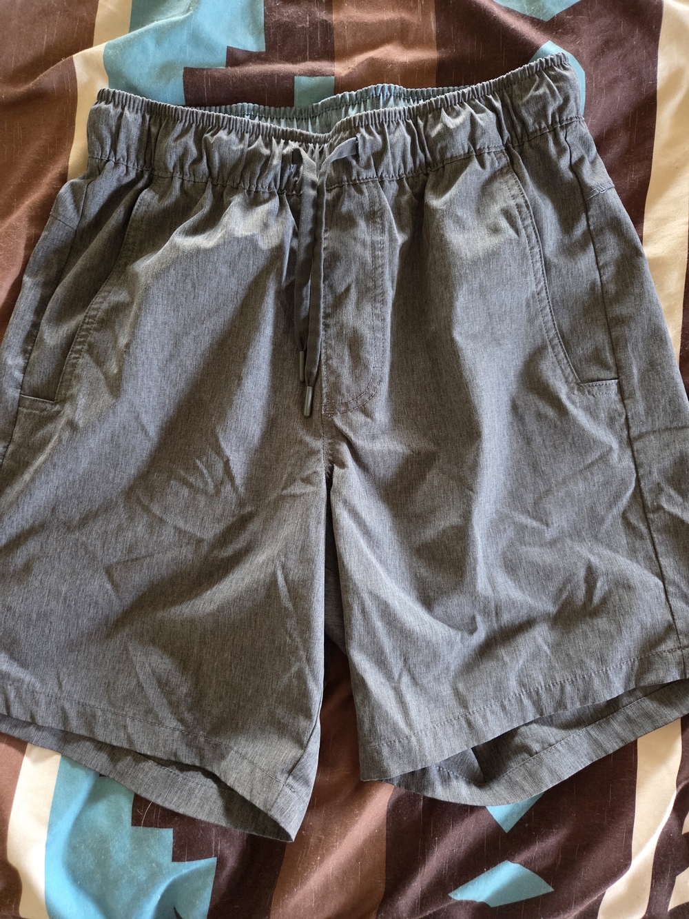 Eddie Bauer Gray Elastic-Waist Hybrid Shorts